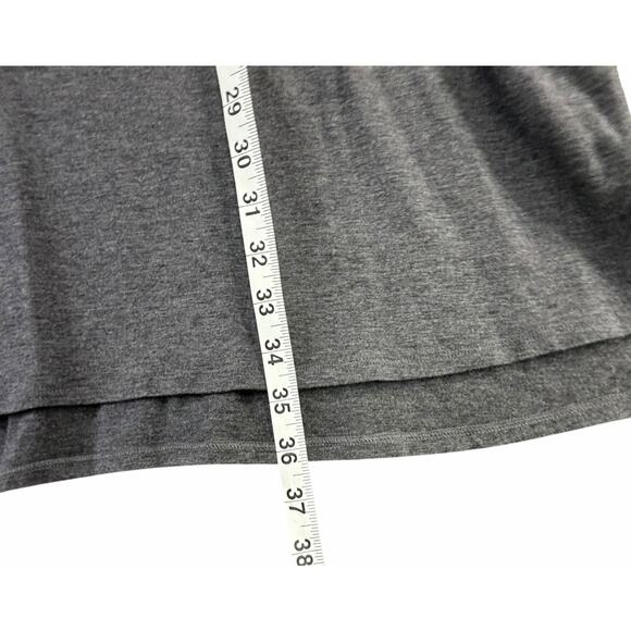 Eileen Fisher Lyocell Stretch Mock Neck Tunic Dress Large Gray Minimalist Modern - Picture 8 of 13